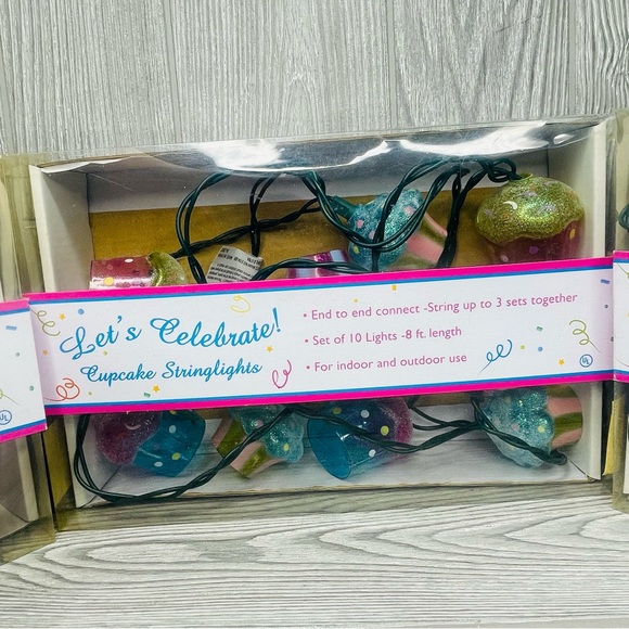 30 plastic cup cake string lights colorful cupcake strand light party decoration - Picture 12 of 14